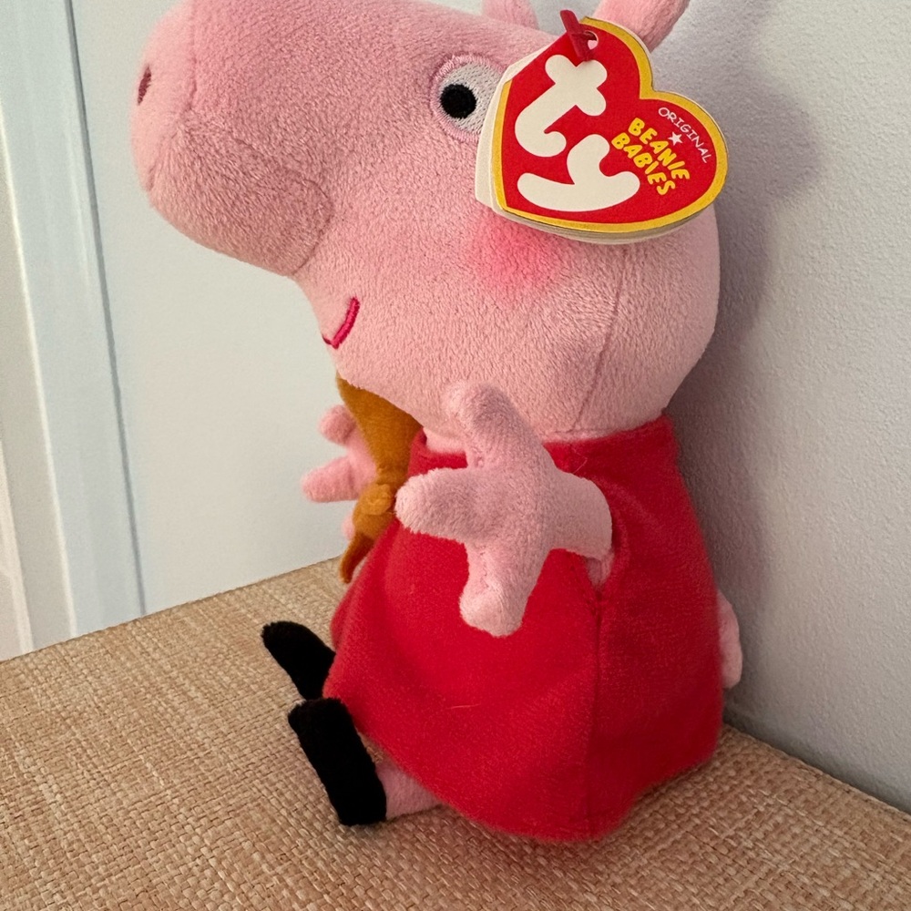 NWT Ty Beanie Babies Peppa Pig Plush 8” Stuffed Animal Doll Original Tag